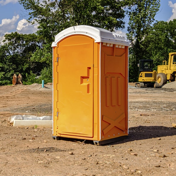 how often are the portable restrooms cleaned and serviced during a rental period in Orason